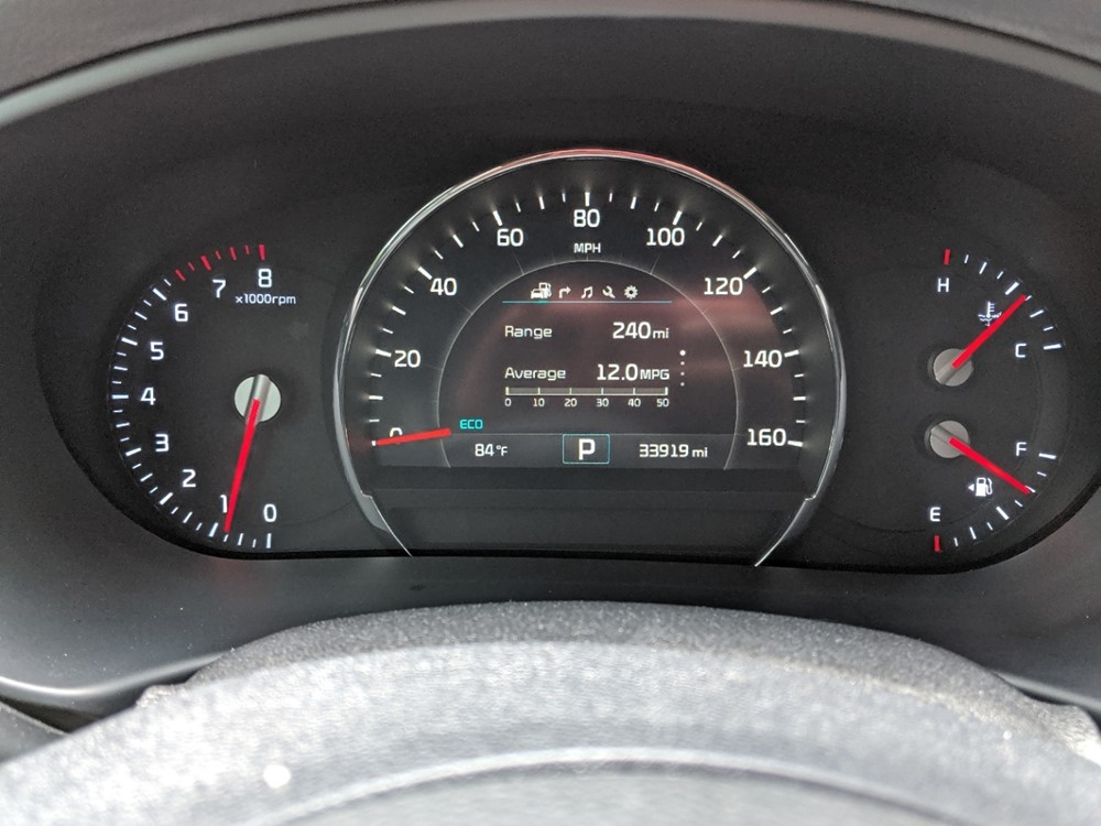 2016 Kia Sorento - Odometer Close Up
