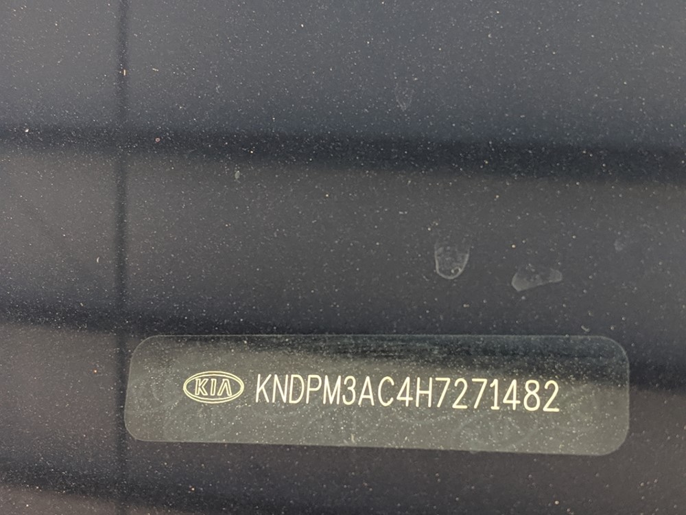 2017 Kia Sportage - VIN Plate