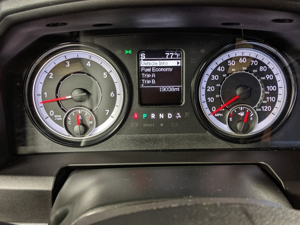 2018 Dodge Ram 1500 - Odometer Close Up