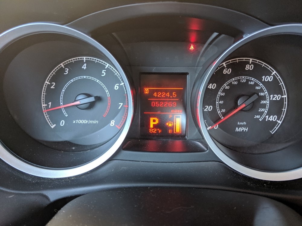 2014 Mitsubishi Lancer - Odometer Close Up