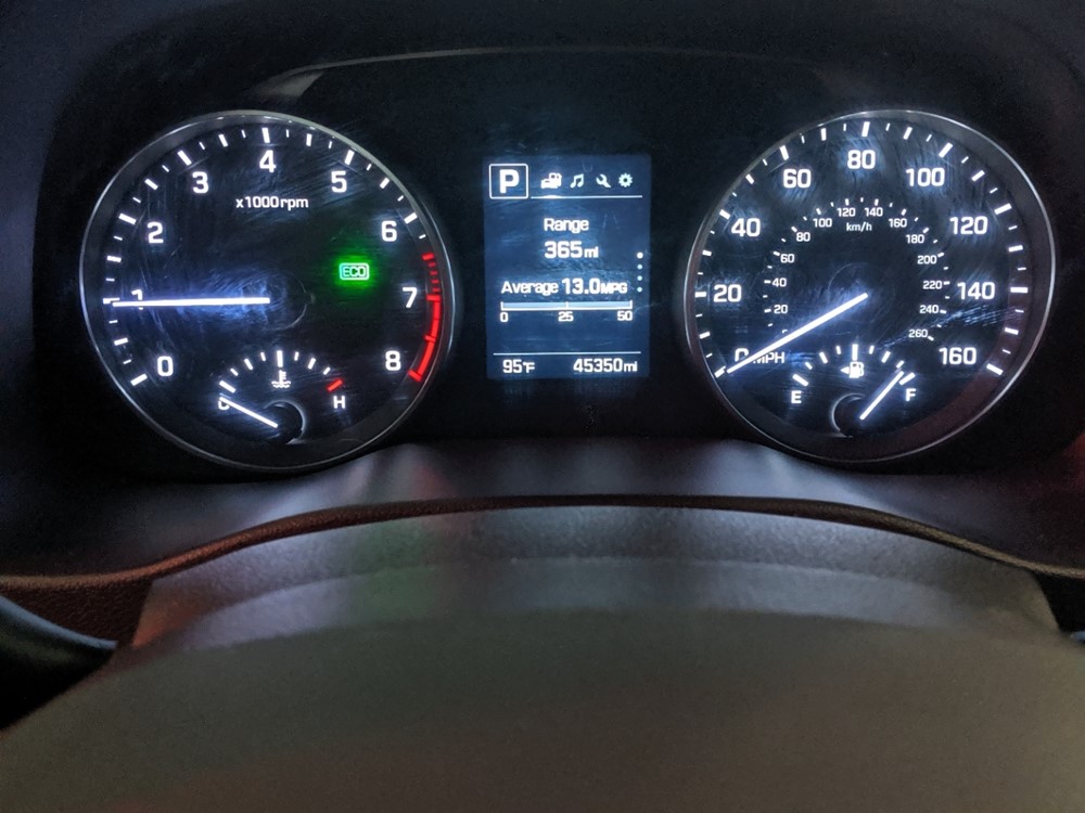 2018 Hyundai Elantra - Odometer Close Up