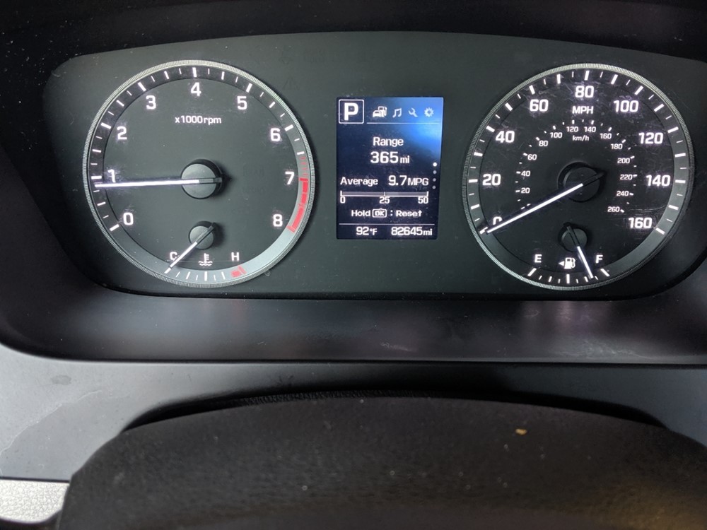 2017 Hyundai Sonata - Odometer Close Up