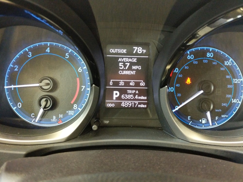 2016 Toyota Corolla - Odometer Close Up