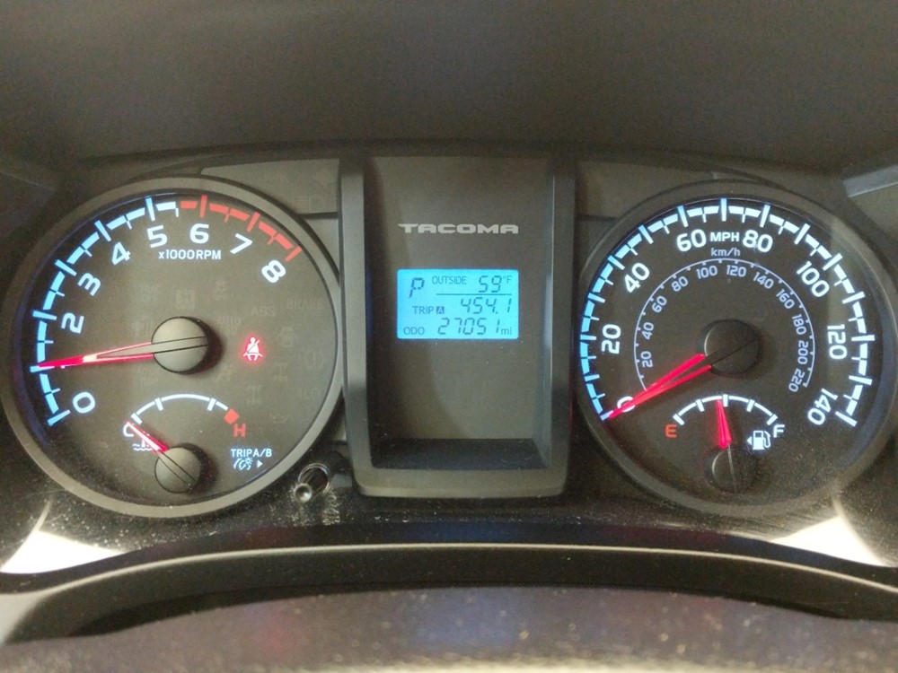 2016 Toyota Tacoma - Odometer Close Up