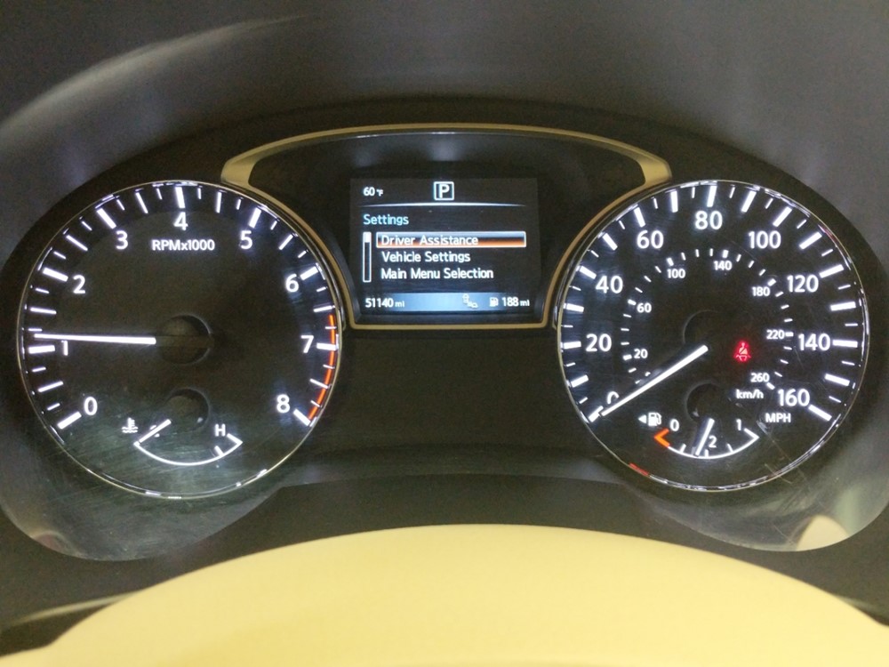 2017 Nissan Altima - Odometer Close Up