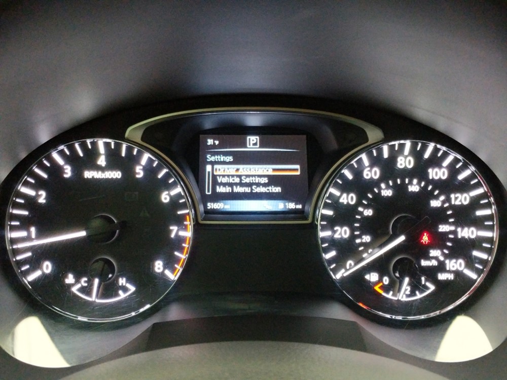 2017 Nissan Altima - Odometer Close Up