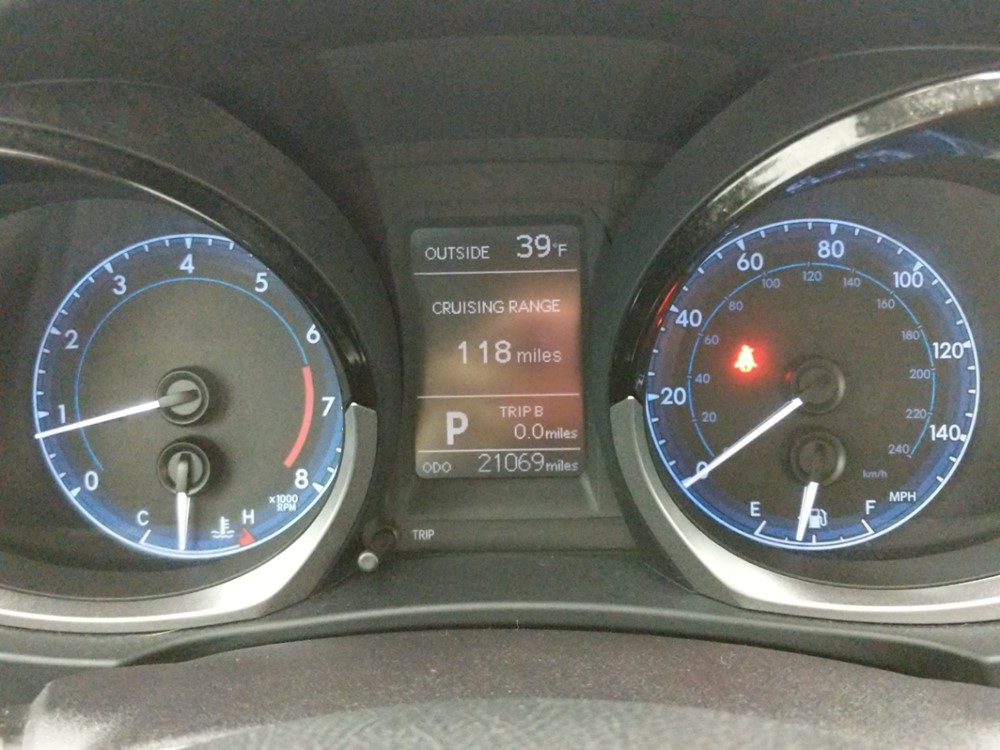 2016 Toyota Corolla - Odometer Close Up