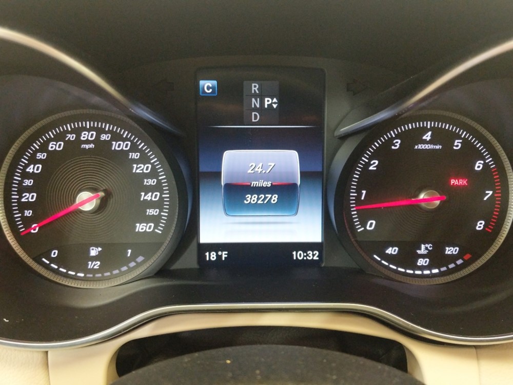 2016 Mercedes-Benz C300 - Odometer Close Up