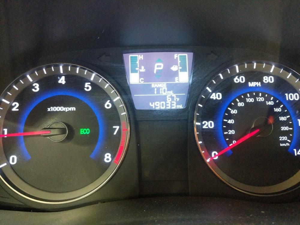 2017 Hyundai Accent - Odometer Close Up