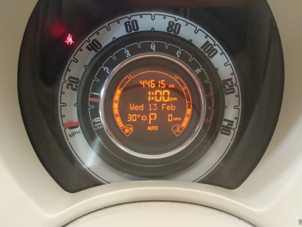 2012 FIAT 500 - Odometer Close Up