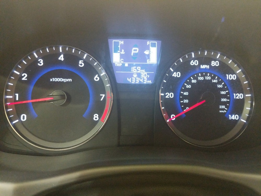 2017 Hyundai Accent - Odometer Close Up
