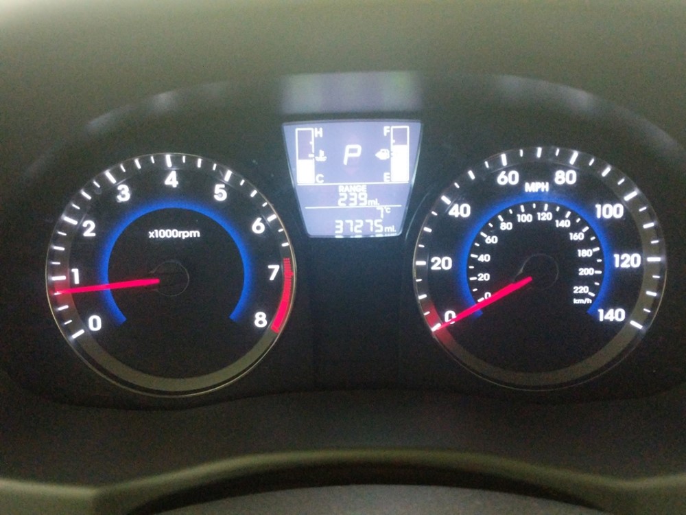 2017 Hyundai Accent - Odometer Close Up