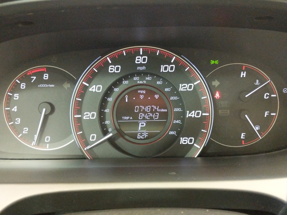 2014 Honda Accord - Odometer Close Up