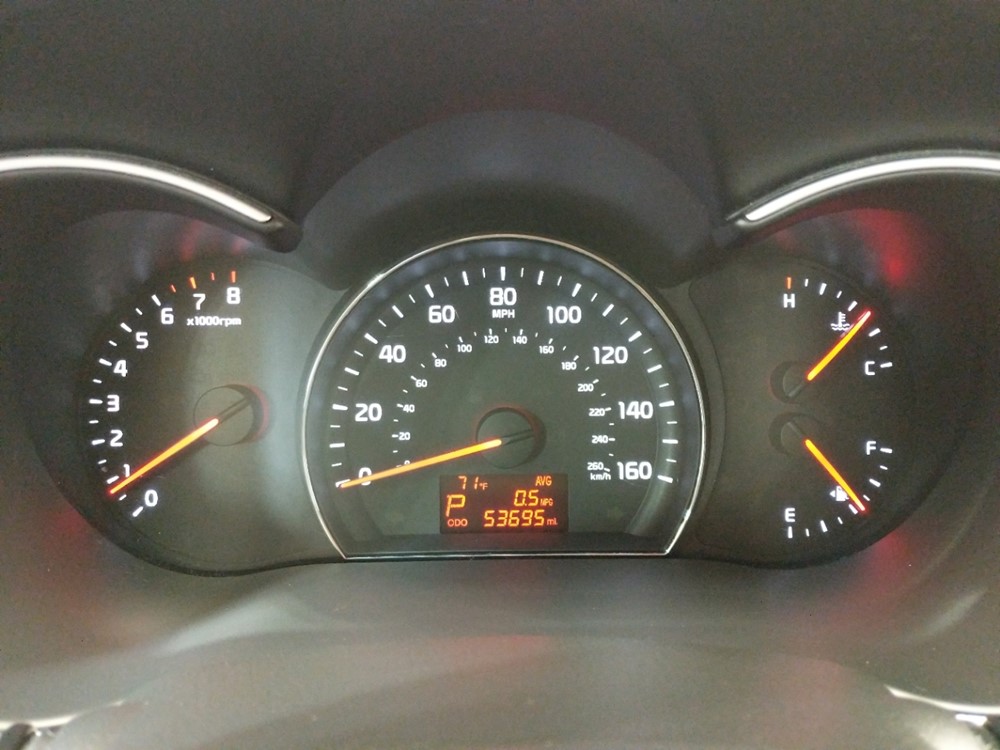 2015 Kia Sorento - Odometer Close Up
