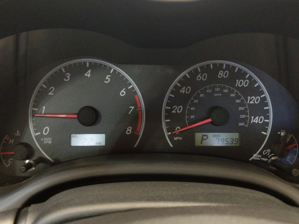 2011 Toyota Corolla - Odometer Close Up