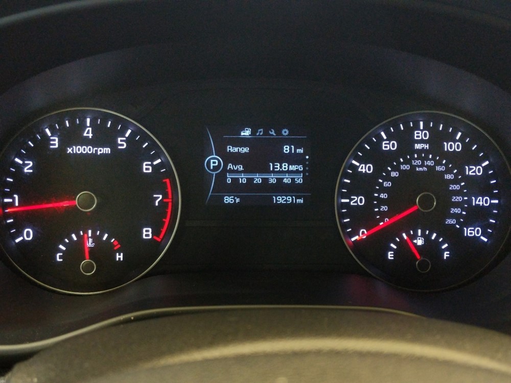 2017 Kia Sportage - Odometer Close Up