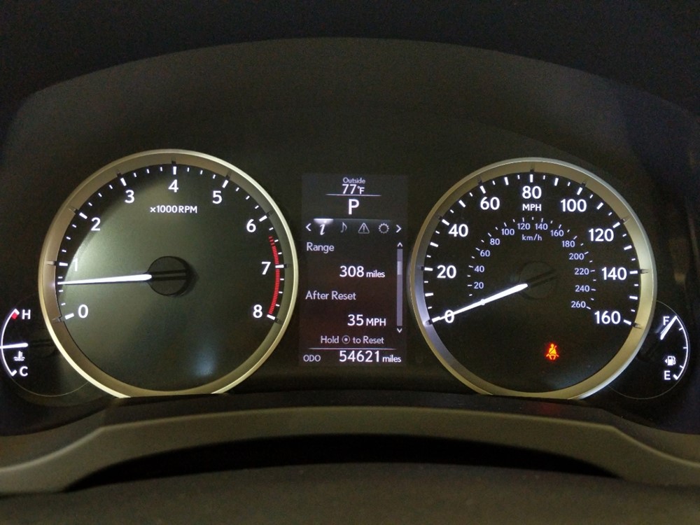 2016 Lexus IS 300 - Odometer Close Up