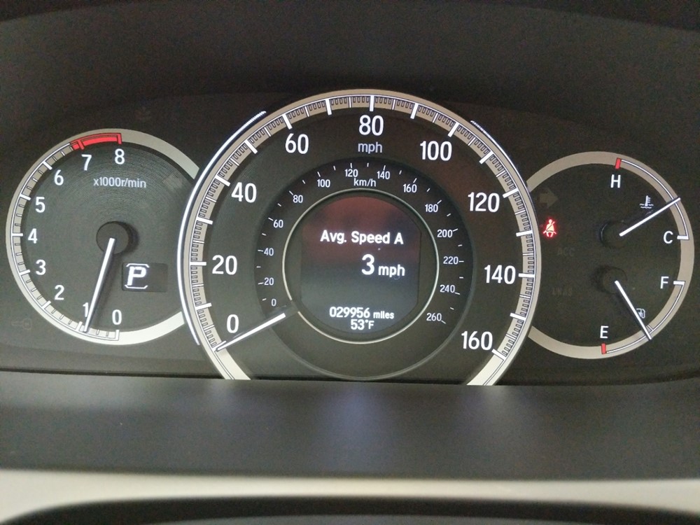 2016 Honda Accord - Odometer Close Up