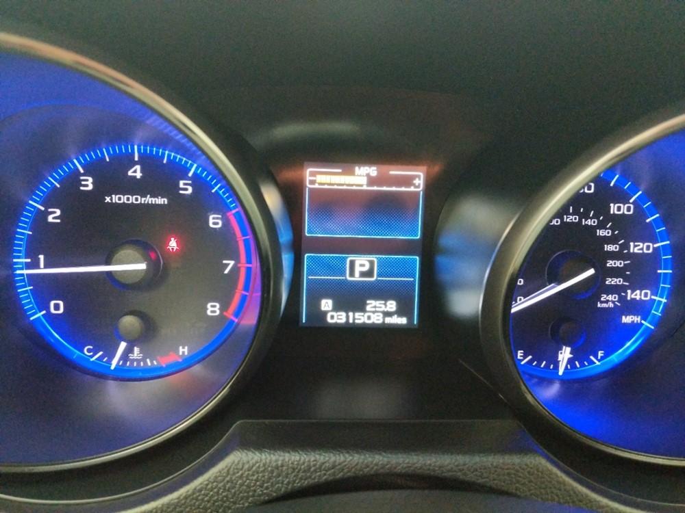 2017 Subaru Legacy - Odometer Close Up