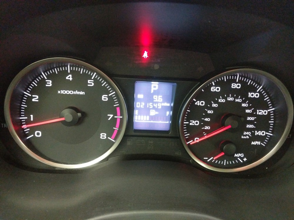 2016 Subaru Impreza - Odometer Close Up