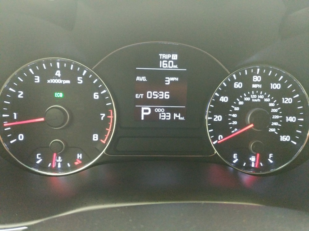 2016 Kia Forte - Odometer Close Up