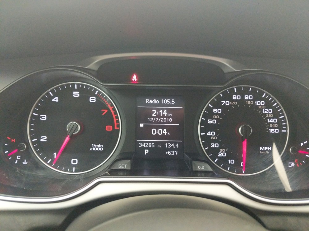 2016 Audi A4 - Odometer Close Up