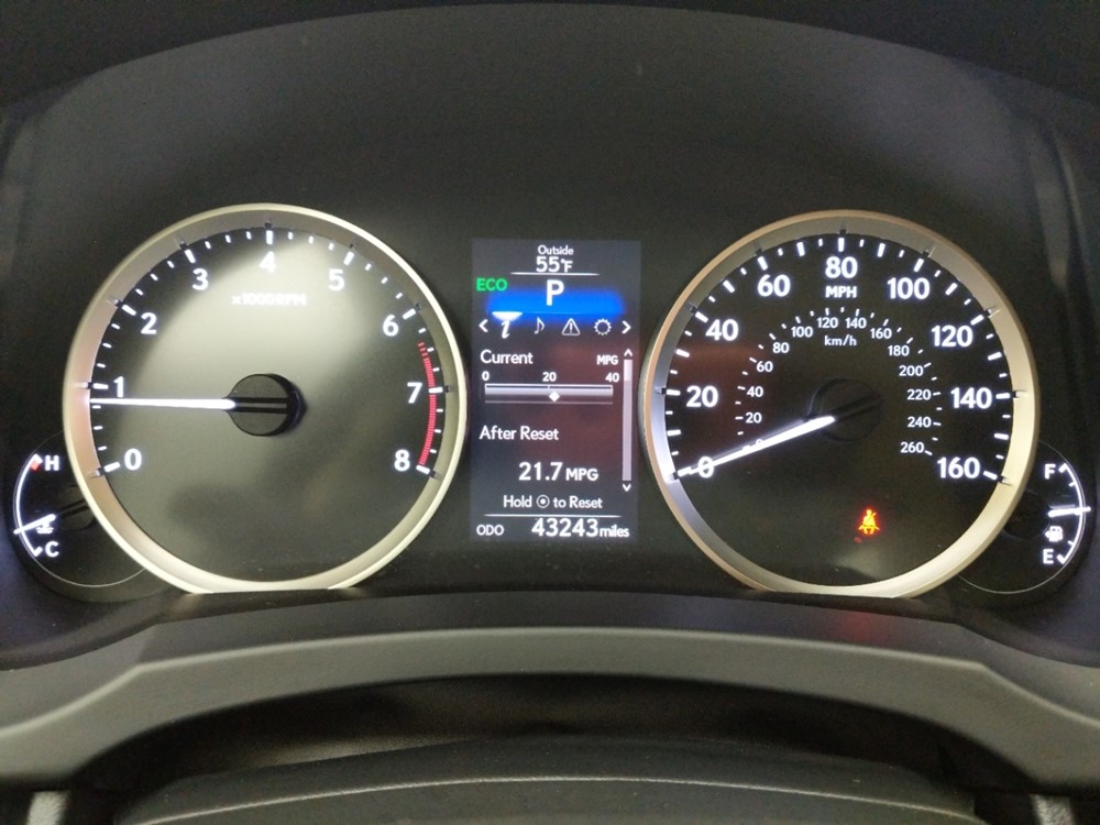2016 Lexus IS 300 - Odometer Close Up