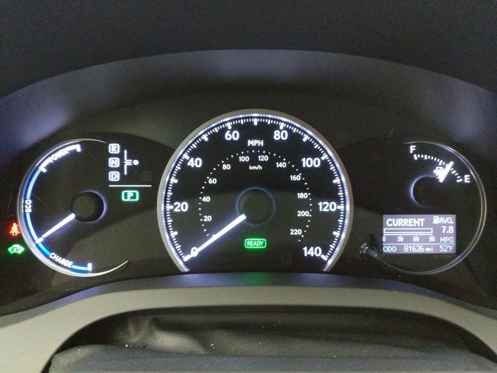 2012 Lexus CT 200h - Odometer Close Up
