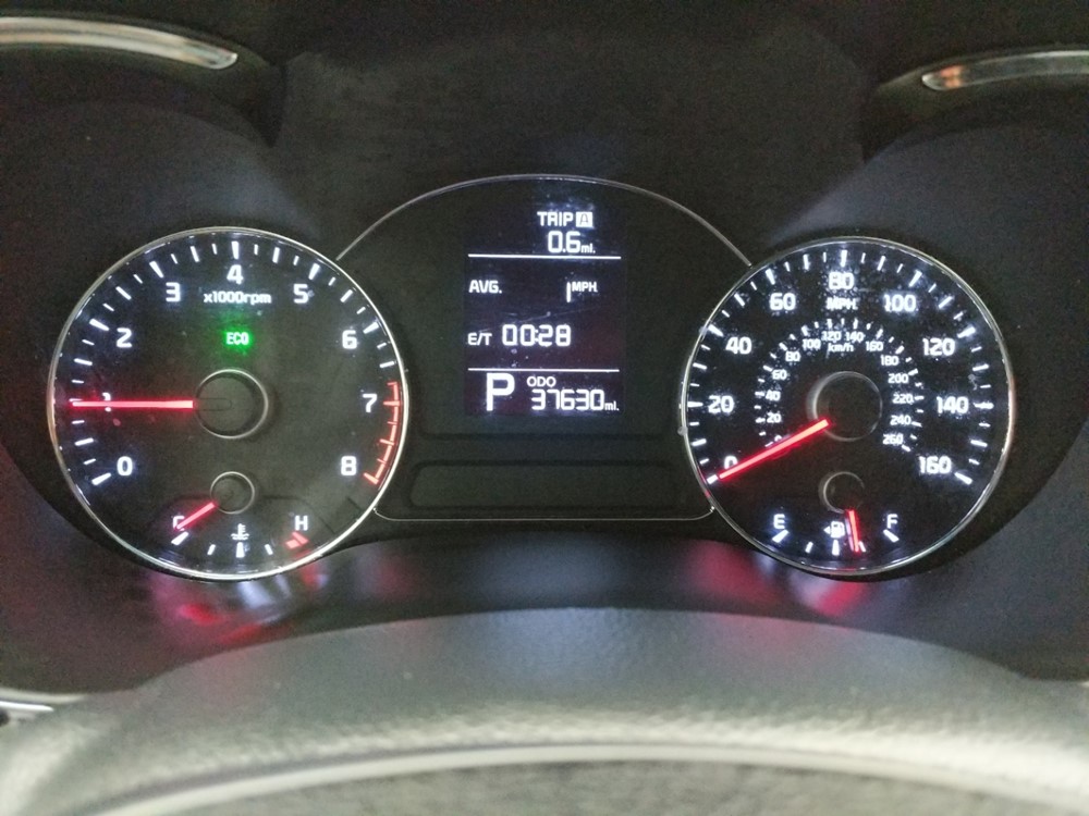 2016 Kia Forte - Odometer Close Up