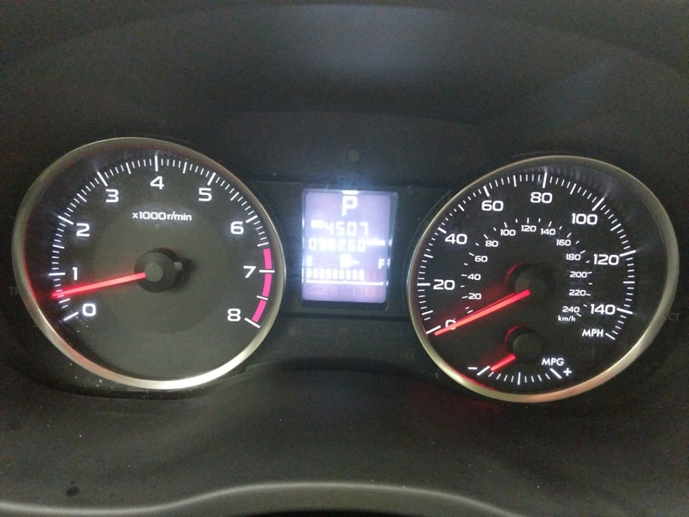 2014 Subaru XV Crosstrek - Odometer Close Up