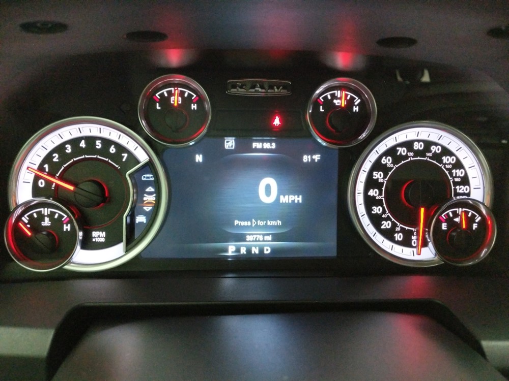 2016 Dodge Ram 1500 - Odometer Close Up