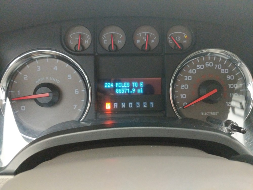 2010 Ford F-150 - Odometer Close Up