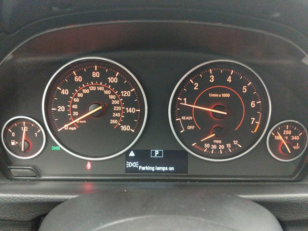2016 BMW 328i - Odometer Close Up