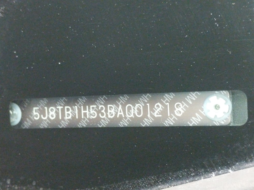 2011 Acura RDX - VIN Plate