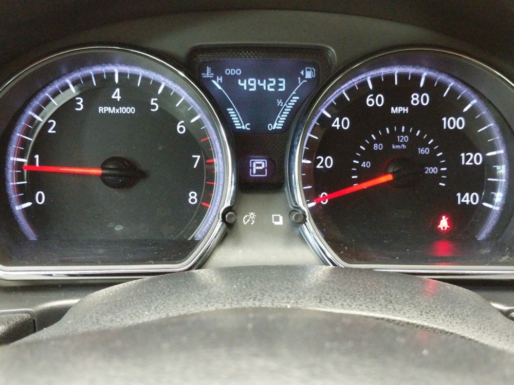2017 Nissan Versa - Odometer Close Up