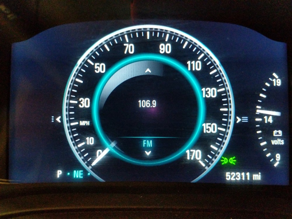 2016 Buick LaCrosse - Odometer Close Up