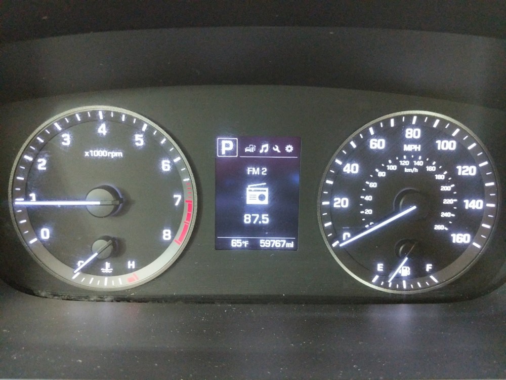 2017 Hyundai Sonata - Odometer Close Up