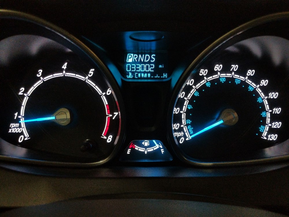 2017 Ford Fiesta - Odometer Close Up