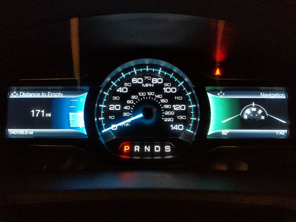 2017 Ford Flex - Odometer Close Up