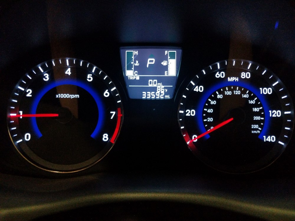 2017 Hyundai Accent - Odometer Close Up