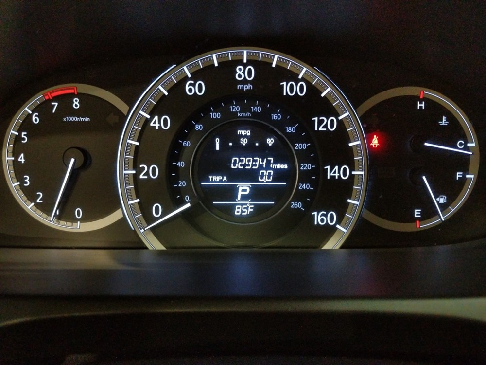 2015 Honda Accord - Odometer Close Up