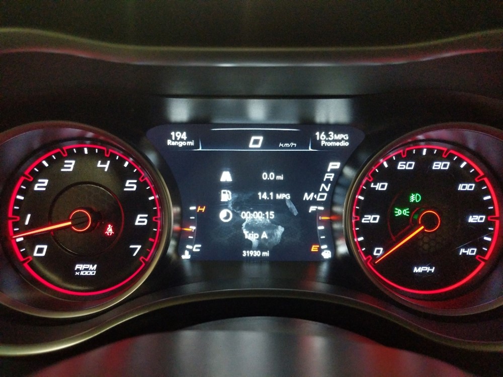 2017 Dodge Charger - Odometer Close Up