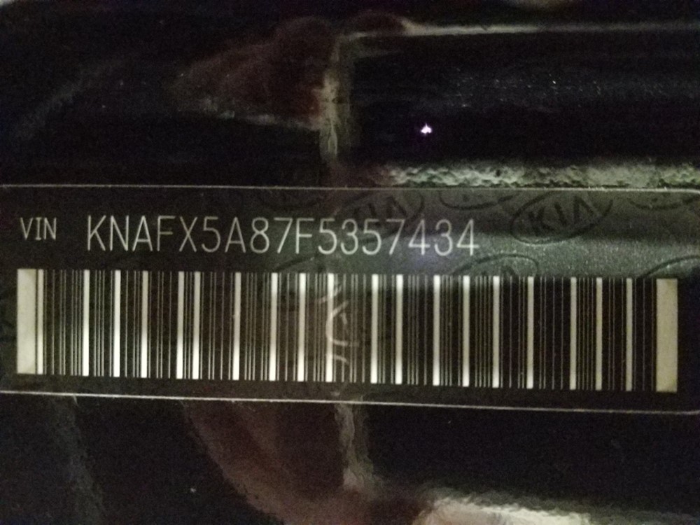 2015 Kia Forte5 - VIN Plate