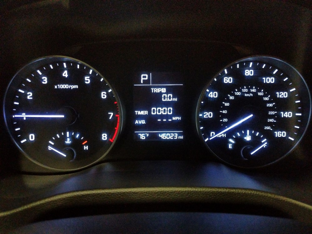 2017 Hyundai Elantra - Odometer Close Up