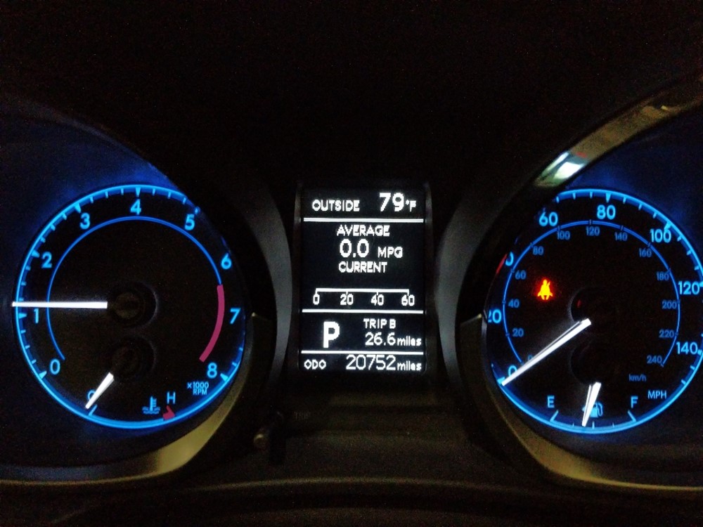 2016 Toyota Corolla - Odometer Close Up