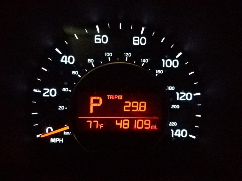 2014 Kia Soul - Odometer Close Up