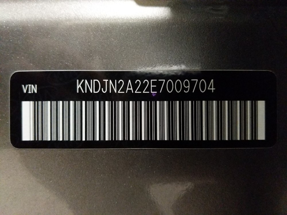 2014 Kia Soul - VIN Plate