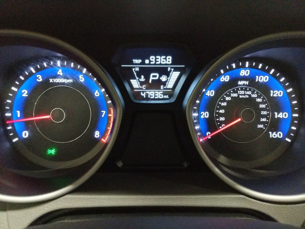 2016 Hyundai Elantra - Odometer Close Up