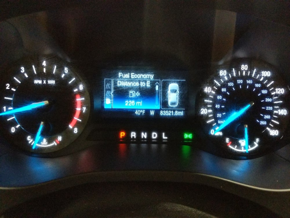 2017 Ford Fusion - Odometer Close Up