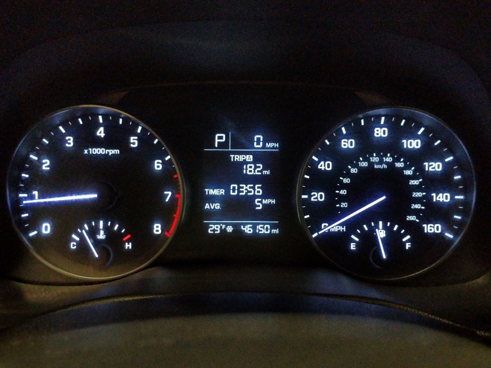 2017 Hyundai Elantra - Odometer Close Up